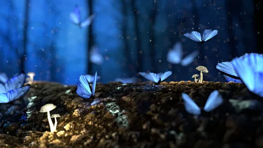 Blue butterflies 