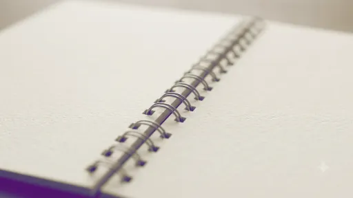 Blank page in a note book